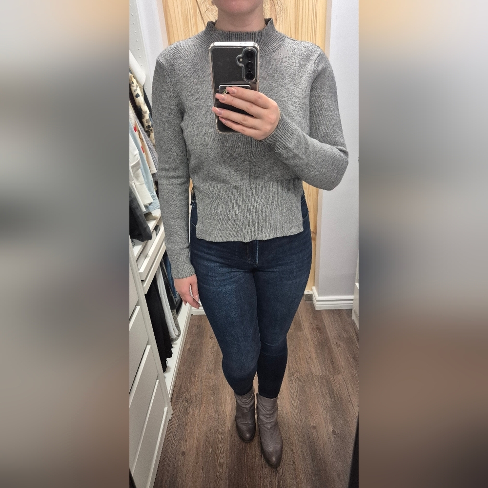 Open Back Turtleneck Sweater